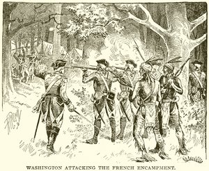 Washington greift das französische Lager an von English School