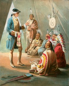 Washingtons erste Rede an die Indianer von English School