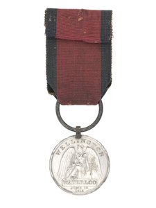 Waterloo-Medaille, eine von zwei Medaillen, die an Chirurg William Jones verliehen wurden von English School
