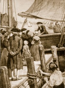 Wesley an Bord der Prince of Wales im Jahr 1787, verabschiedet sich von den Iren von English School