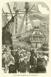 Wesleys Abschied von Irland (Gravur) von English School
