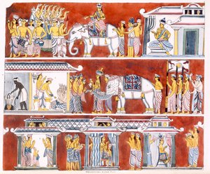 Wessantara Rajah, Teil I, aus Die Geschichte und Lehre des Buddhismus von Edward Upham, 1829