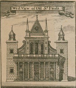 Westansicht der alten St. Pauls, London