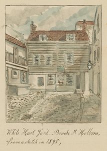 White Hard Yard, Brooke Street, Holborn, London, nach einer Skizze von 1895