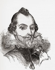 William Drummond, genannt "von Hawthornden", schottischer Dichter, aus Old England: A Pictorial Museum, veröffentlicht 1847