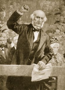 William Gladstone spricht bei einer Versammlung in Liverpool am 24. September 1896