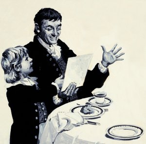 William Turner zeigt seinem erfreuten Vater eine Zeichnung eines Löwen
