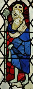 Fenster Kapelle des Edward des Bekenners, St. Christophorus
