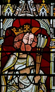 Fenster Ew, St. Edmund darstellend