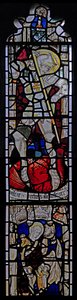 Fenster Ew zeigt St. Georg; St. Maria Kleophas, Alphaeus und ihre Kinder von English School