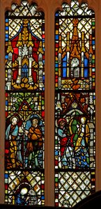 Fenster EW mit St. Peter und St. Paul; die Verkündigung