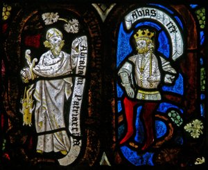 Fenster Ew, Jessebaum-Figuren: Abraham und Abias