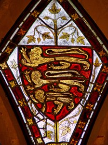 Fenster Ew, Darstellung von Wappen - Edward II.
