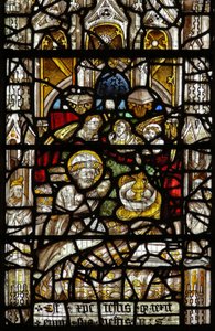 Fenster NW mit St. Martin, der eine Vision von Christus hat von English School