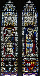 Fenster c18, König und Erzbischof darstellend von English School