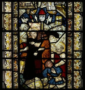 Fenster, das den Verrat des Judas darstellt von English School
