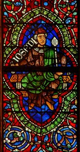 Fenster, das eine genealogische Figur zeigt: Joseph