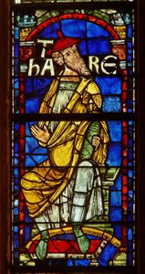 Fenster, das eine genealogische Figur zeigt: Terach