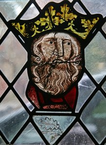 Fenster im Kreuzgang, Darstellung eines Kopfes von David von English School
