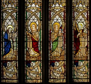 Fenster s5, die Evangelisten darstellend - Vier von English School