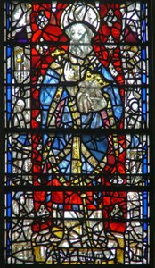 Fenster w15 mit einer Szene aus dem Leben des St. Cuthbert von English School