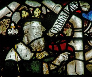 Fenster w16 mit einem König am Jessebaum von English School