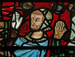 Fenster w39, Darstellung der Stifterfiguren