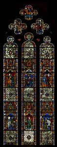 Fenster w40, Darstellung von St. Peter und Pilgerfenster von English School