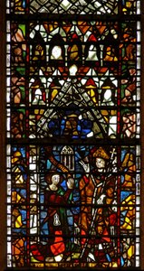 Fenster w41, Darstellung eines Stifters - Richard Tunnoc, der ein Fenster an St. William gibt von English School