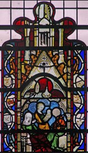 Fenster w43 mit der Geburt des hl. Johannes des Täufers von English School
