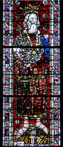 Fenster w4, St. Eduard der Bekenner darstellend von English School