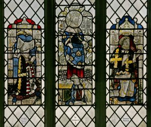 Fenster w8, Darstellung des Heiligen Edmund von English School