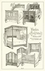 Holzbetten, von Heal and Son und J S Henry and Company