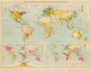 Welt, Berufe, Handelssprachen und Währungen von English School