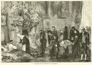 Verwundete im Schloss von Versailles, Januar 1871