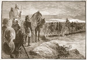 Xerxes überquert den Hellespont von English School