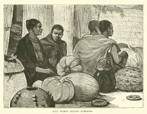Zulu-Frauen verkaufen Kürbisse von English School