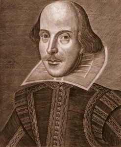 Porträt von William Shakespeare, gestochen von Martin Droeshout, 1623