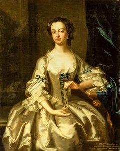 Porträt von Mary Rand vor einem drapierten Vorhang von Enoch Seeman