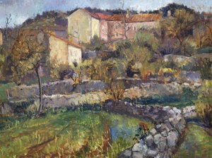 Stadt in Karst, von Enrico Fonda, Italien, 20. Jahrhundert