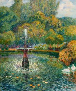 Brunnen in einem Garten von Enrico della Lionne