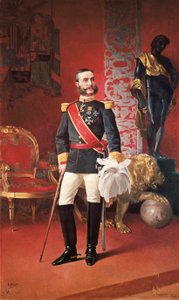Porträt des Königs von Spanien Alfonso XII (1857-1885) von Enrique Estevan y Vicente