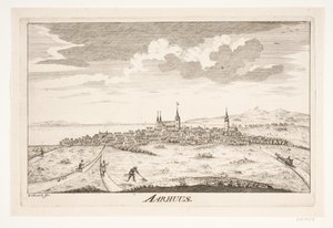 Prospekt von Århus von Erasmus Sigismund Resch