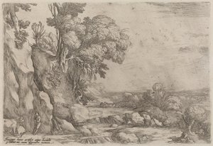 Landschaft mit ruhenden Hirten von Ercole Bazicaluva