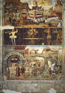 Der Monat September: Der Triumph des Vulkan und das Zeichen der Waage, aus dem Raum der Monate, 1467-70