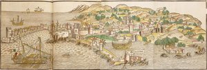 Panoramablick auf Rhodos, 1486 von Erhard Reuwich