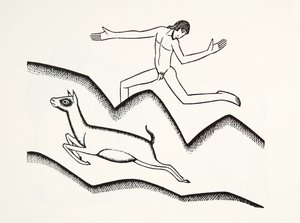 Springen auf den Bergen von Eric Gill