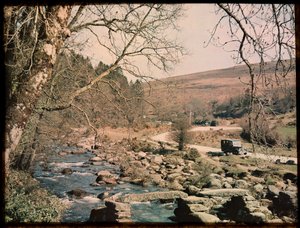 Clapper Bridge, Dartmeet, Widecombe in the Moor, Teignbridge, Devon, UK von Eric Maybank