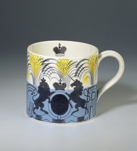 Krönungstasse von König George VI, hergestellt von Josiah Wedgwood & Sons, 1937