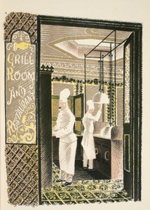 Restaurant und Grillraum, Illustration aus 